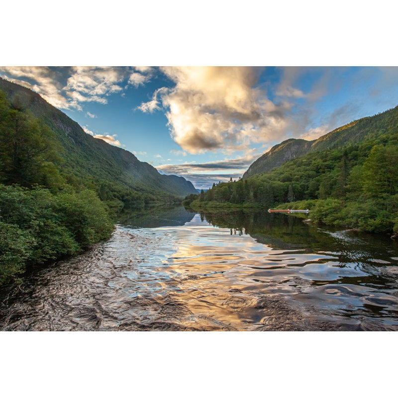 Evening landscape in the Jacques-Cartier National Park in Quebec in winter, Canada. 1360028584, 30cm H x 46cm W