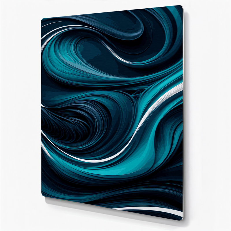 Art numérique bleu abstrait numérique 34, H 14 po x l 11 po