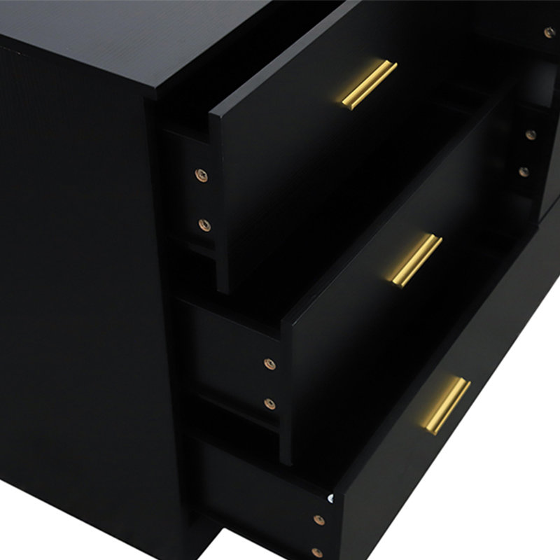 Commode 6 tiroirs grande capacité pour chambre à coucher