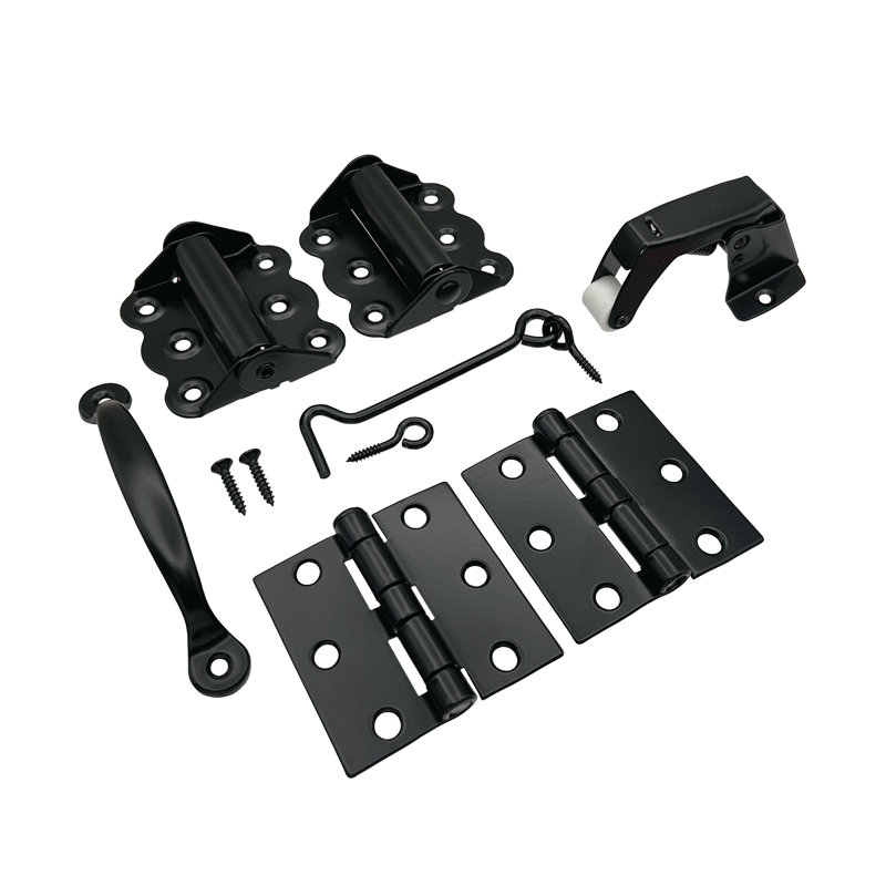 Ensemble de quincaillerie de porte moustiquaire en fer noir Nuvo