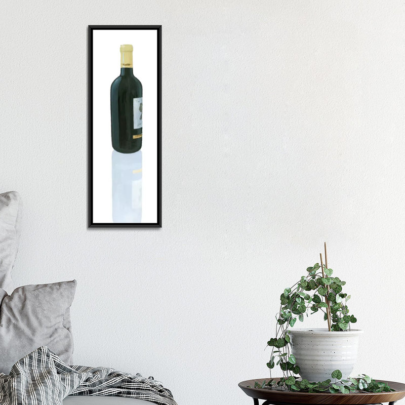 " Wine Stance III " by Marco Fabiano, 36" H x 12" W x 1.5" D, Black Framed