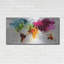 Carte du monde colorée par GraphINC - impression sans cadre sur métal