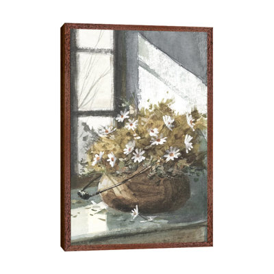 Daisies In The Window by George Bjorkland - Painting on Canvas