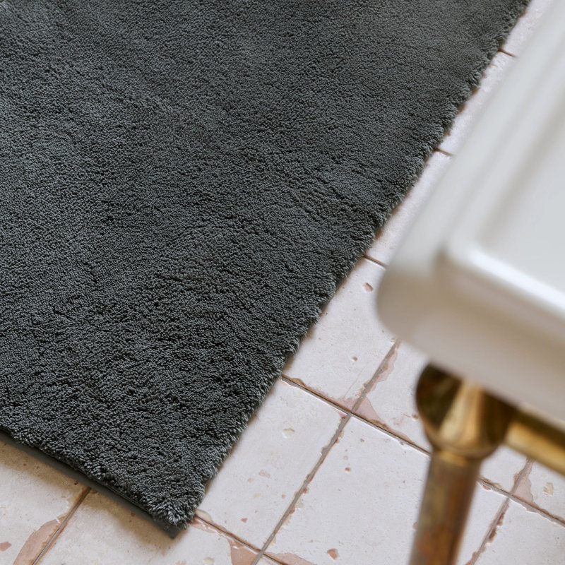 Deep Pile Bath Rug, Ash Gray