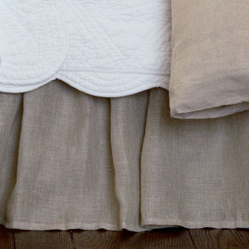 Voile 18" Bed Skirt, Natural, Queen