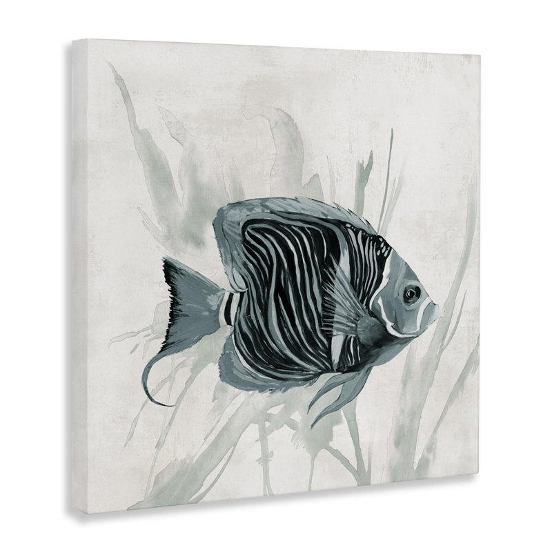 Quelque chose de toile aquatique, par Jacob Q, H 17 po x l 17 po