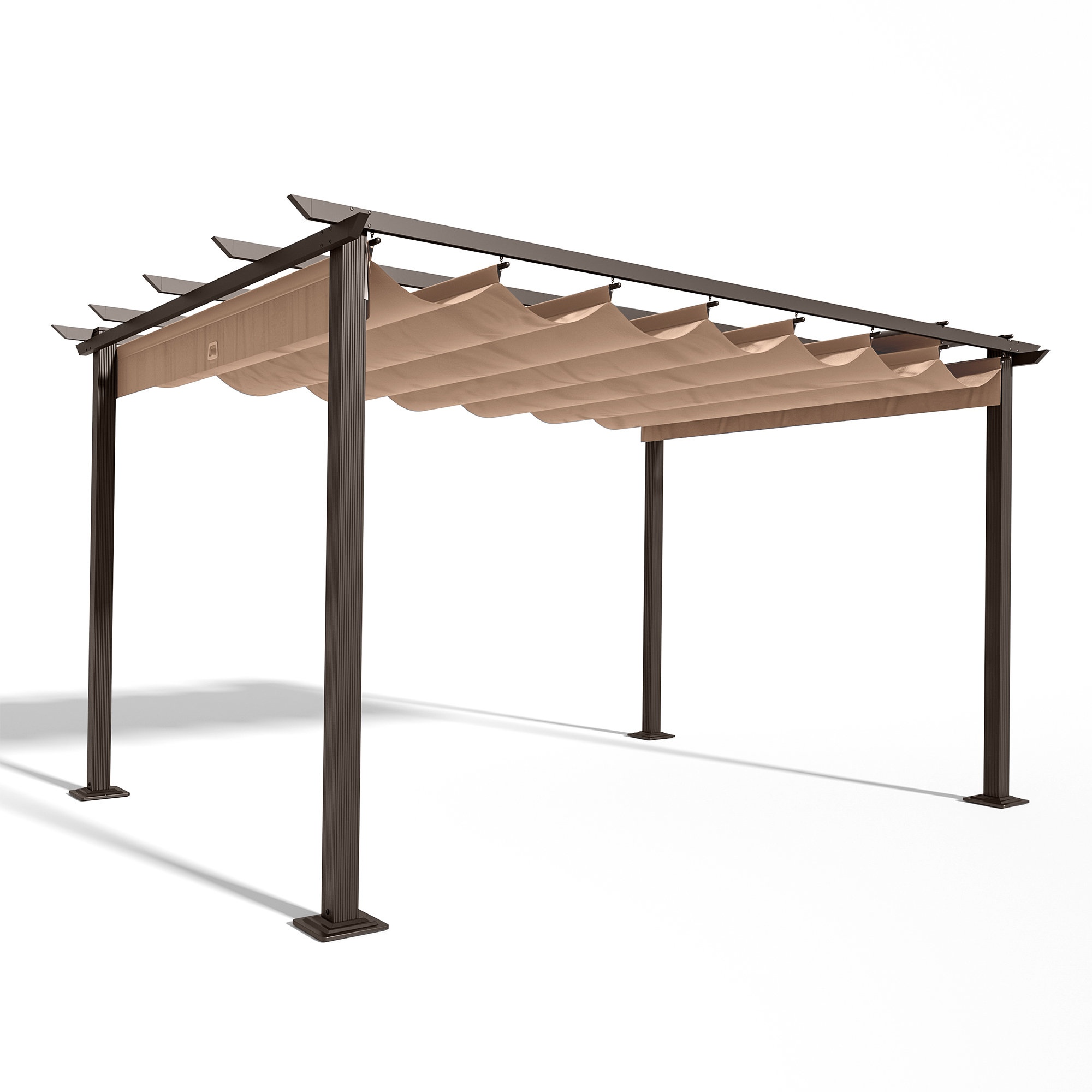 EGEIROS LIFE 10 Ft. W x 13 Ft. D Aluminum Pergola with Canopy | Wayfair