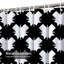 Rideau de douche abstrait géométrique noir avec 12 crochets-222028096