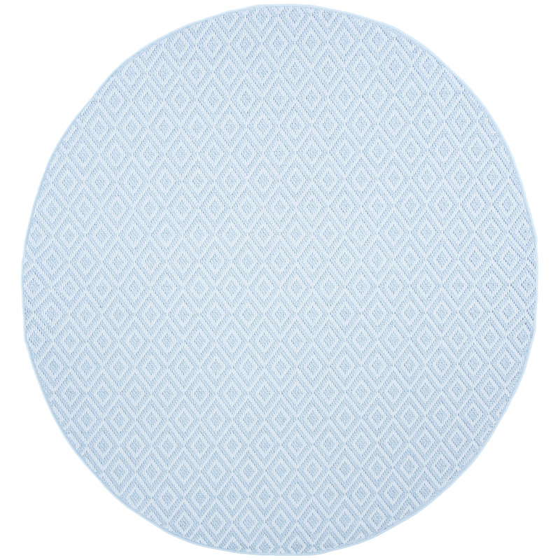 Abadou Performance Machine Washable Geometric Indoor/Outdoor Area Rug, Round 8'