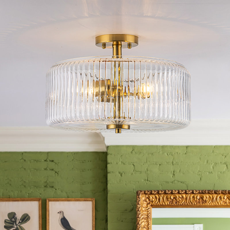 Glass Semi Flush Mount
