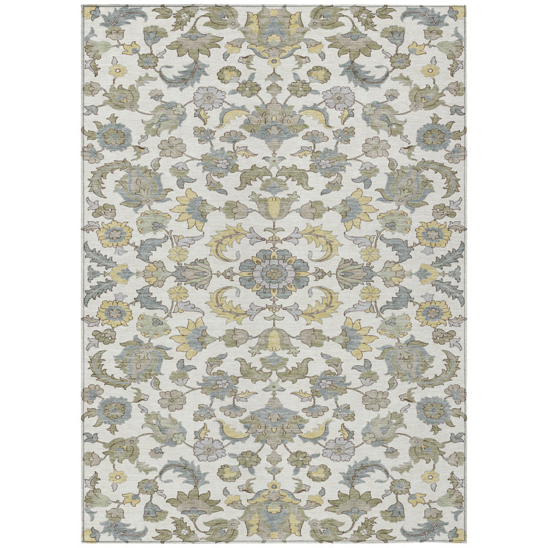 Machine Washable Indoor/Outdoor Chantille ACN2473 Global Rug, Ivory, 2'6" x 3'10"
