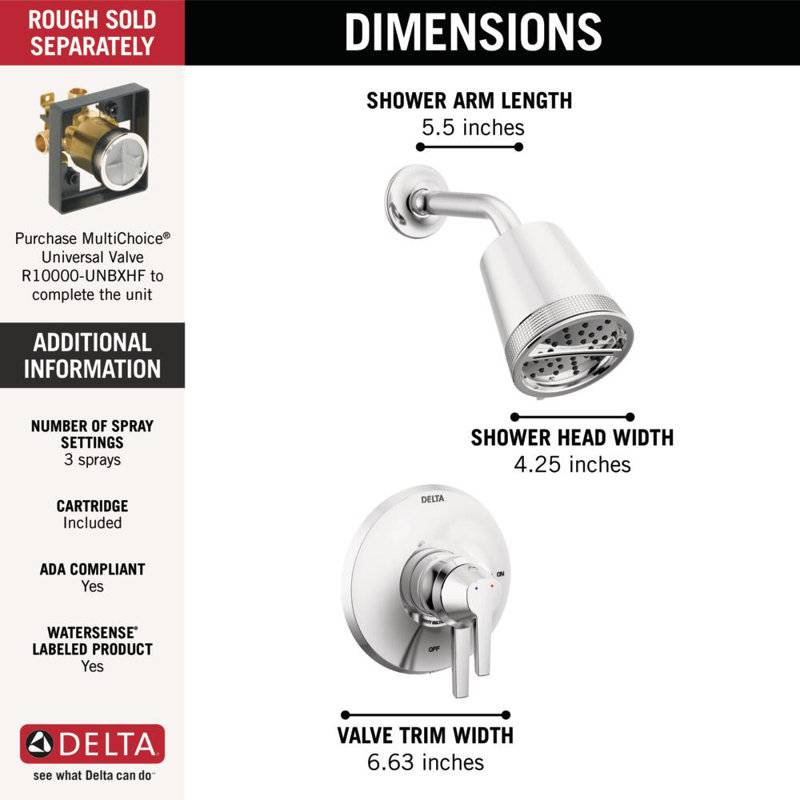 Galeon Shower Faucet, Lumicoat Chrome