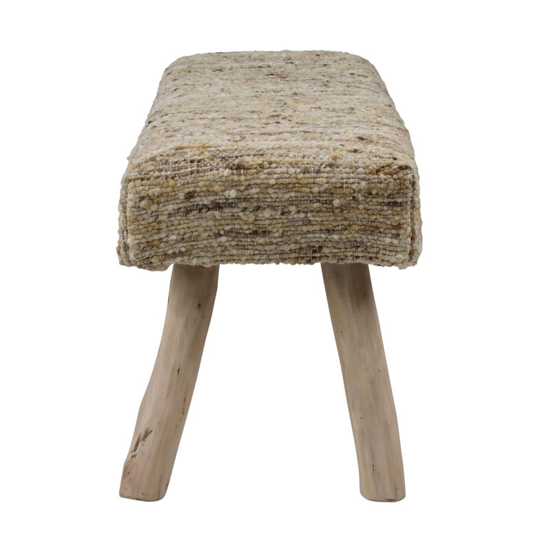 Fidel Wool Bench, Natural