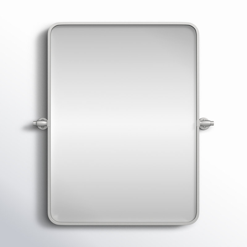 Belfield Metal Wall Mirror, Silver, 24" x 32"