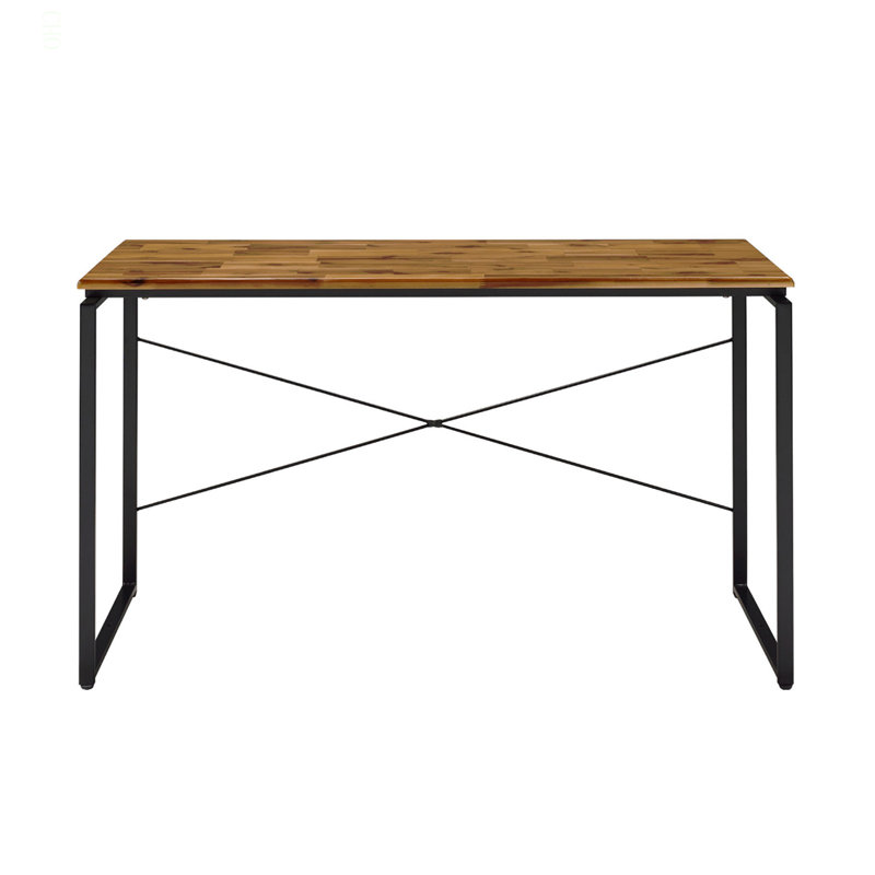 Bureau d'écriture rectangulaire en bois massif idéal pour le bureau ou le bureau dans la chambre ou le salon, Brun