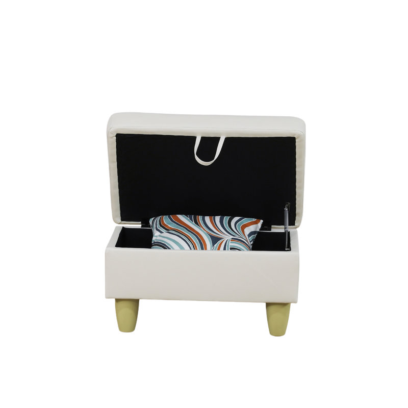 Repose-pieds Enitan, Blanc poire, Jaune clair