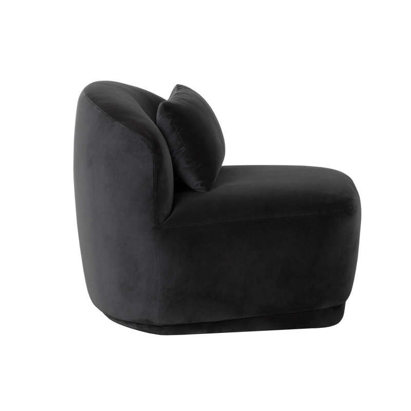 SORAYA SWIVEL ARMLESS CHAIR - SHADOW GREY