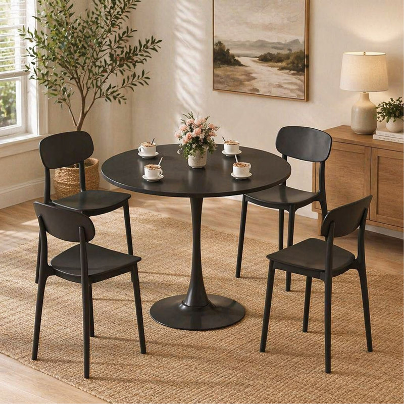 Table de salle à manger ronde Mid Mid Century