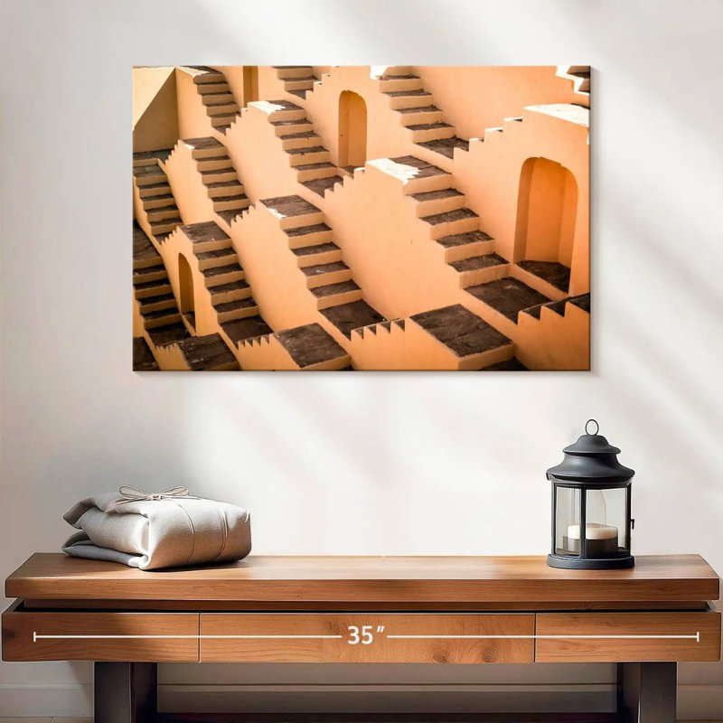Indian Stepwell, 16" H x 24" W