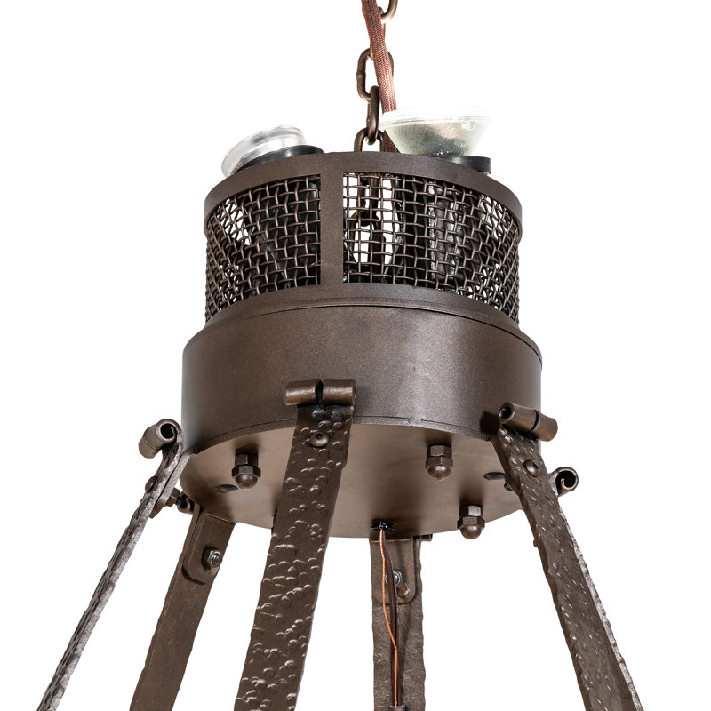 34 - Light Dimmable Geometric Chandelier
