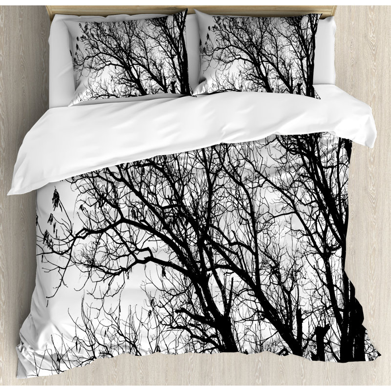 Farmhouse / Country Polyester Floral Duvet Cover, Queen Duvet Cover + 2 Standard Shams
