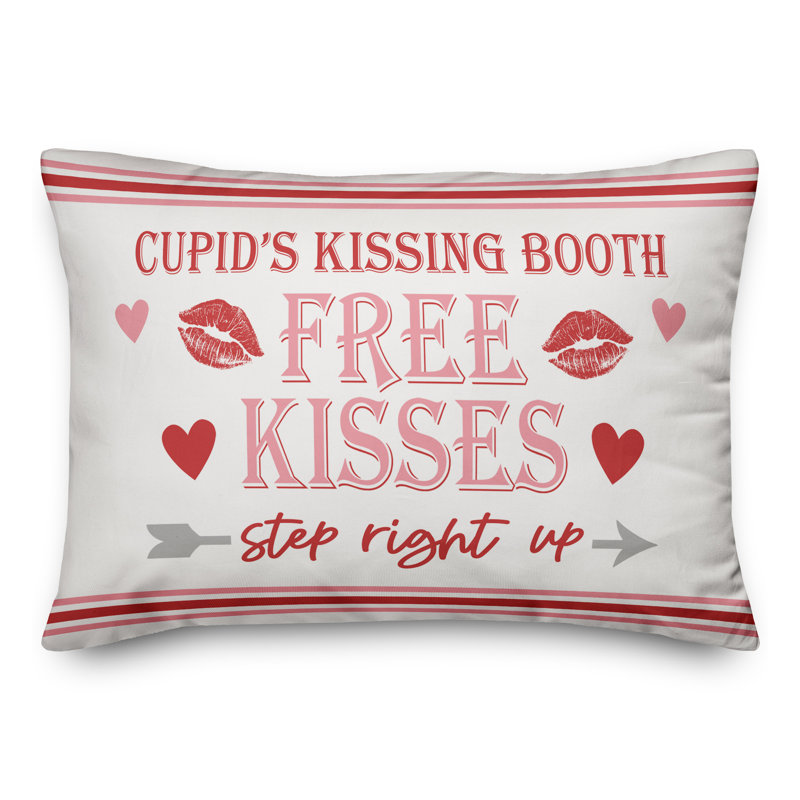  Cupid Kissing Booth-Lumbar Rectangular Pillow Cover & Insert