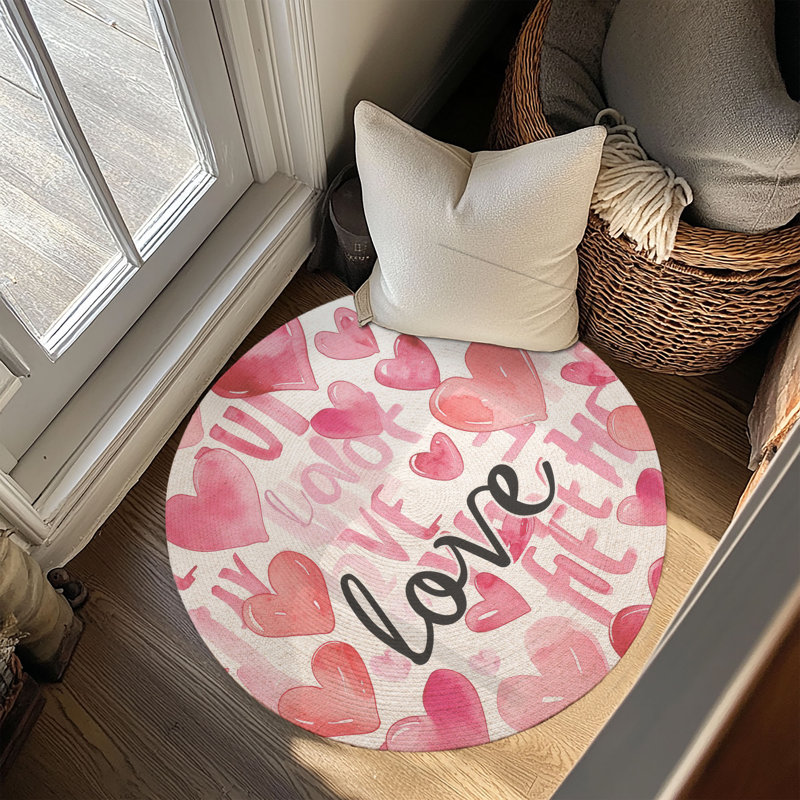 Tapis tressé Love-Note, Rond 5 pi