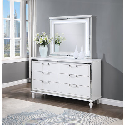 Commode Genoa G05790-D (sans miroir), blanc scintillant