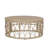  Round Wicker Coffee Table with Openwork Design, Handwoven Rattan Style for Indoor and Outdoor Spaces, Durable and Lightweight, Natural