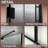 58 - 58 5/16 in. x 71 in. Frameless Hinged Shower Door in Matte Black with Clear Glass