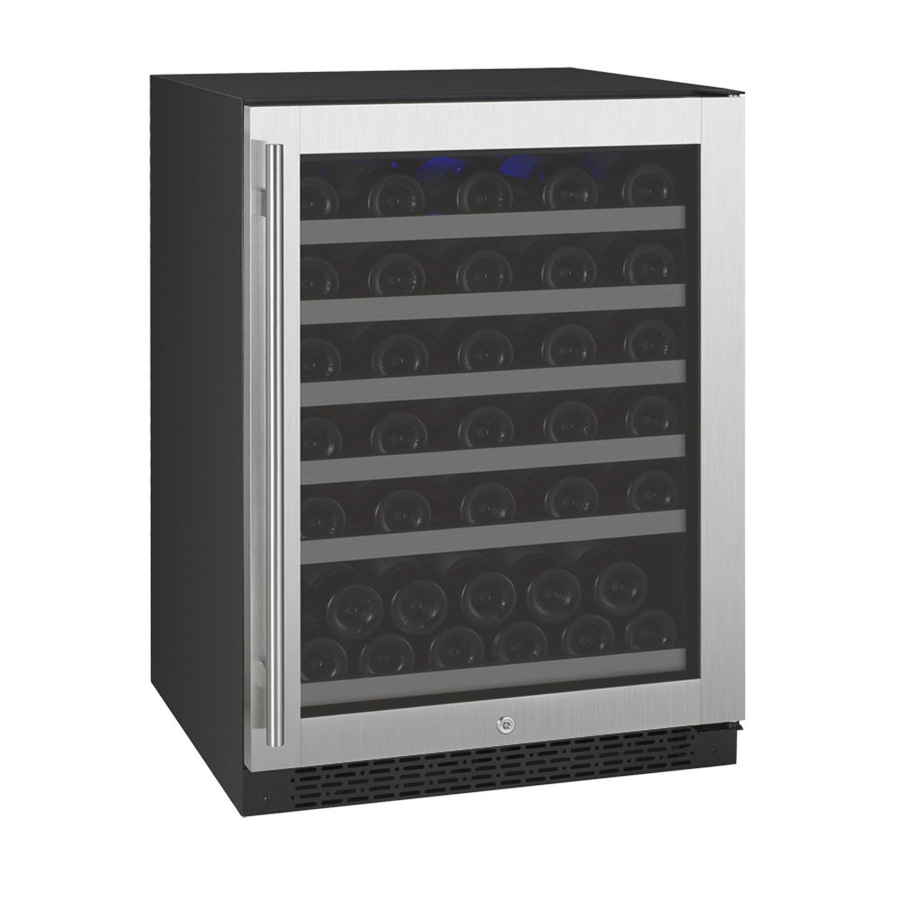 Allavino FlexCount Series 56 Bottle Single Zone Undercounter Wine Refrigerator with Stainless Steel Door - Right Hinge — FIN-0016676 | Fridge.com