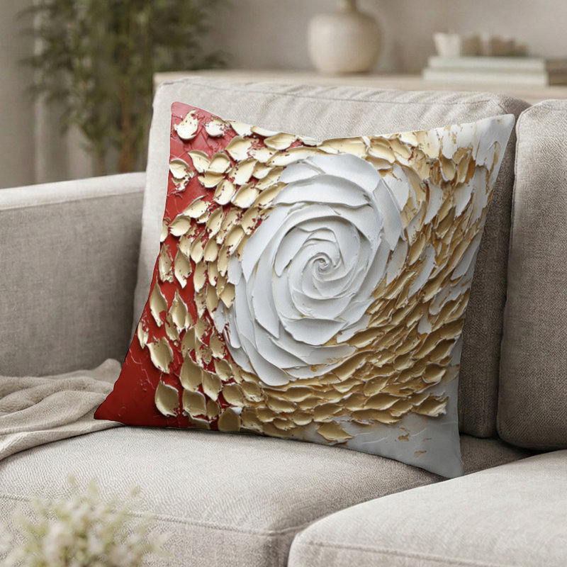 Coussin décoratif abstrait "Abstract", H 16 po x l 16 po