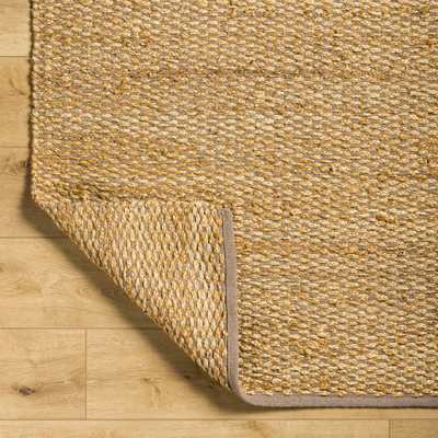 Tapis abstrait beige en coton tissé à plat à la main Woosley