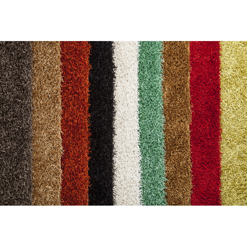 Zara Hand Loomed Modern Area Rug in Red, Round 7'9"