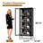 Display Cabinet with Glass Doors, Glass Display Cabinet 4-Tier, Metal Curio Display Cabinet with Tempered Glass Doors for Living Room, Plant, Display Shelf, Assembly Required, Black-197986944