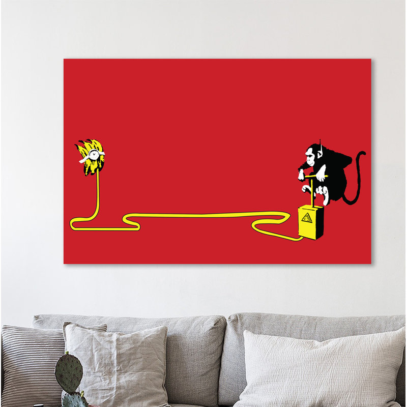 «Banana Bomb Banksy Banksy», reproduction d'impression sur toile tendue, H 20 po x l 30 po x P 1,5 po
