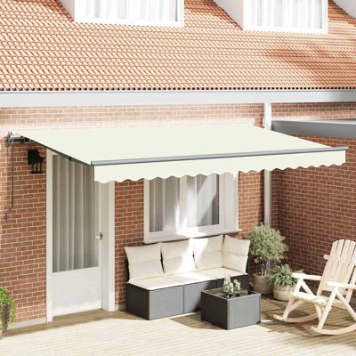 VidaXL 400cm W x 200cm D Fabric Cover Retractable Door / Window Awning