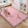 Pink Shag Rugs for Living Room, Non-Slip Area Rugs for Nursery Kids Playroom Dorm Office, Indoor Modern Plush Shag Carpets