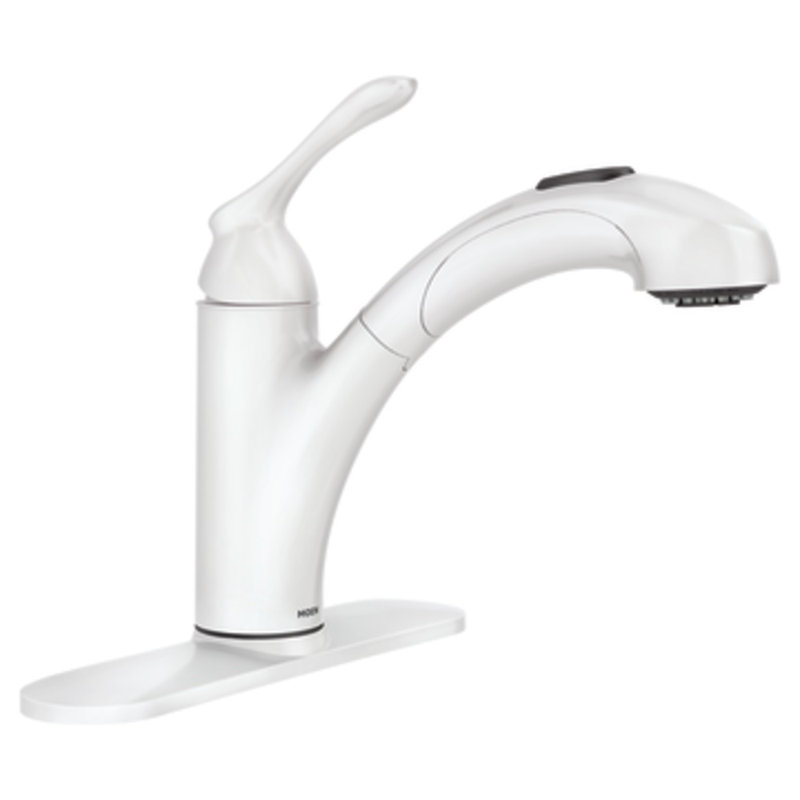 Banbury Single Handle Kitchen Faucet, White