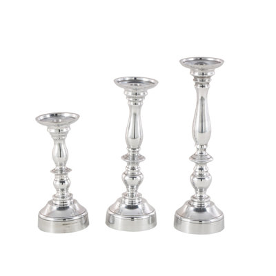 Ensemble de chandelles de table en métal 3 pièces