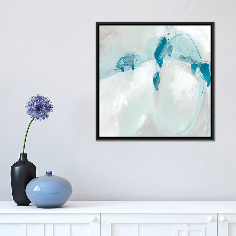 " Trace Echo II " Graphic Art, 37" H x 37" W x 1.5" D, Black Framed Canvas, No Mat