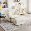 Single Chair for Home, Upholstered Swivel Accent Chair with Ottoman, Pillows for Living Room-794343908
