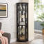 Armoire d'angle avec éclairage à DEL et portes en verre-632268009