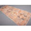 Tapis de couloir antique en laine noué à la main de couleur orange vif pour les couloirs