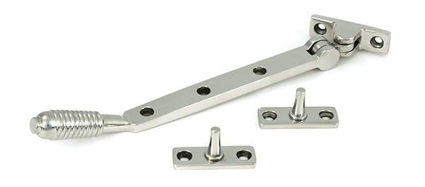 Reeded SS (316) Stay, 24.9cm H x 1.6cm W x 0.9cm D, Polished Marine SS (316)