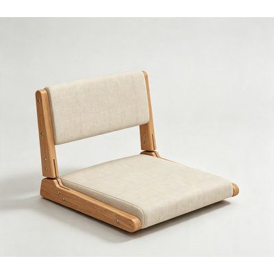 Fauteuil de sol japonais avec dossier, siège de méditation pliable avec coussin et design sans pieds portatif pour salon, chambre et baie vitrée