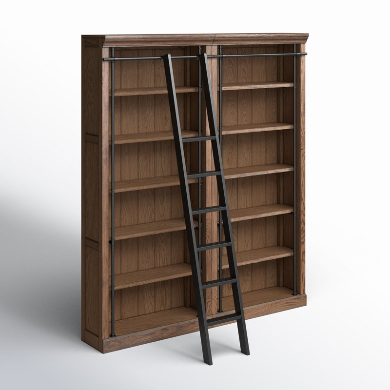 Lorna Bookcase with Ladder - Wooden Bookshelf