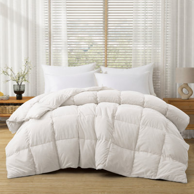 Peace Nest Gusset Down Feather Fiber Duvet Insert, All Season Bed Blanket