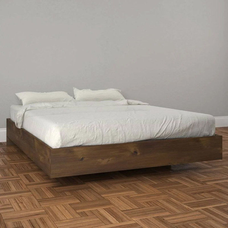 Lit flottant en bois (truffe) - Double, Truffe