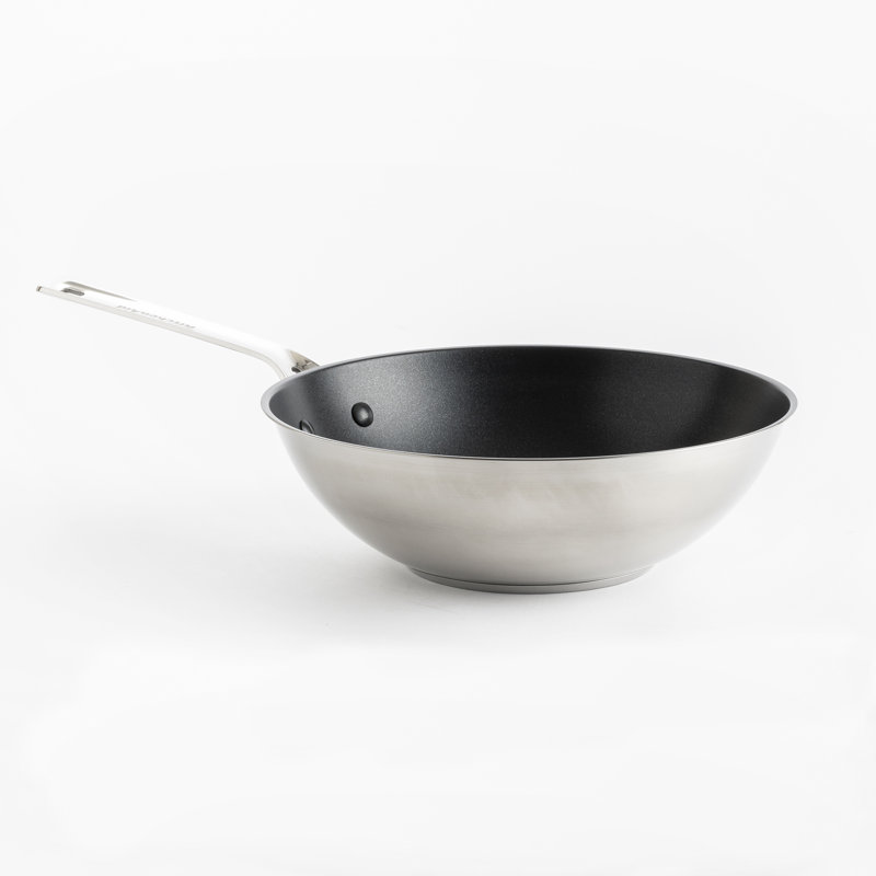 KitchenAid 28cm Non-Stick Stainless Steel Wok